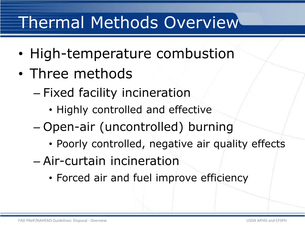 thermal methods overview