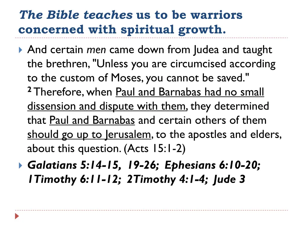 the bible teaches us to be warriors concerned