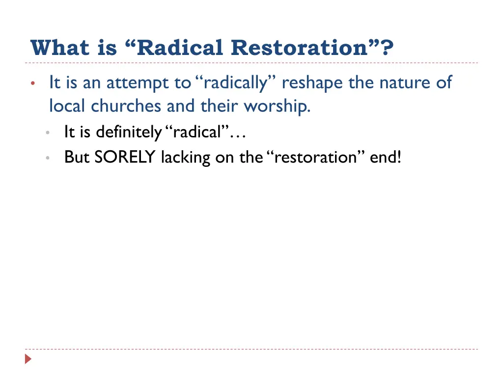what is radical restoration