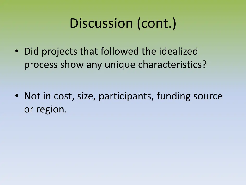 discussion cont