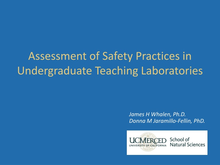 assessment of safety practices in undergraduate