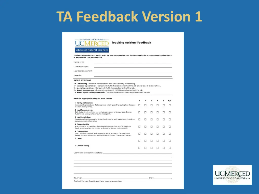 ta feedback version 1