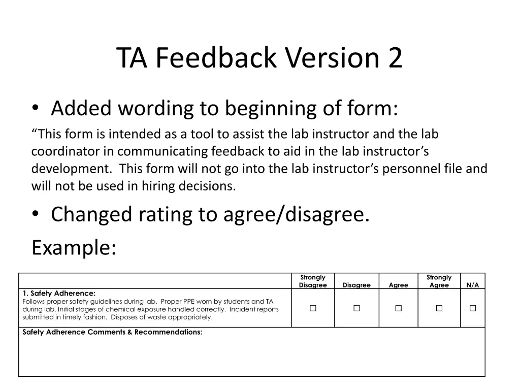 ta feedback version 2