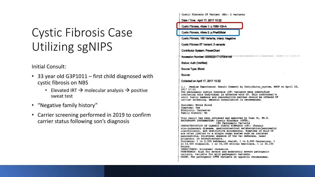 cystic fibrosis case utilizing sgnips