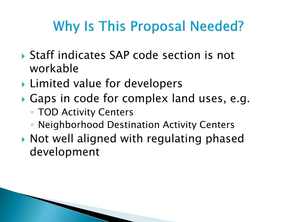 staff indicates sap code section is not workable