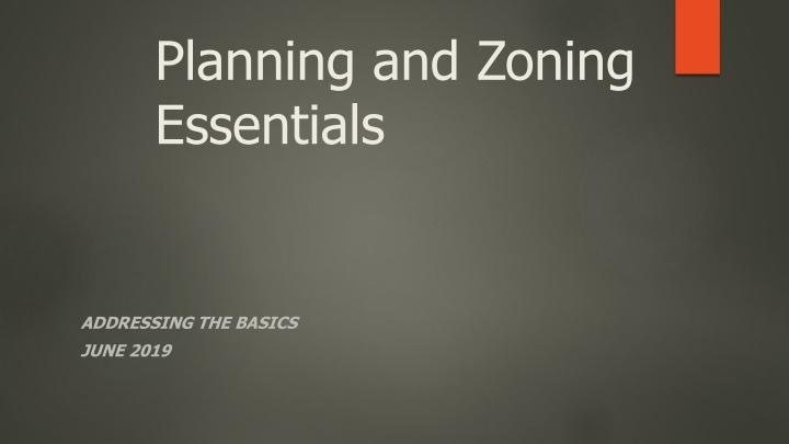 planning and zoning essentials