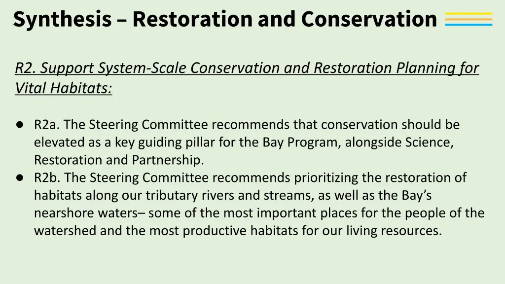 synthesis restoration and conservation 1