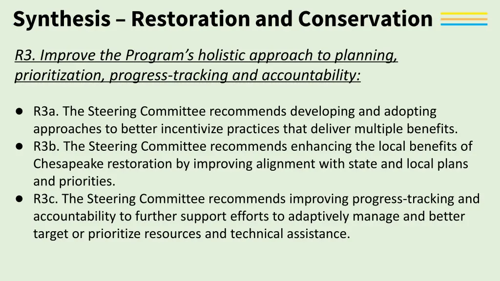 synthesis restoration and conservation 2