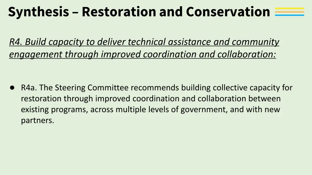 synthesis restoration and conservation 3
