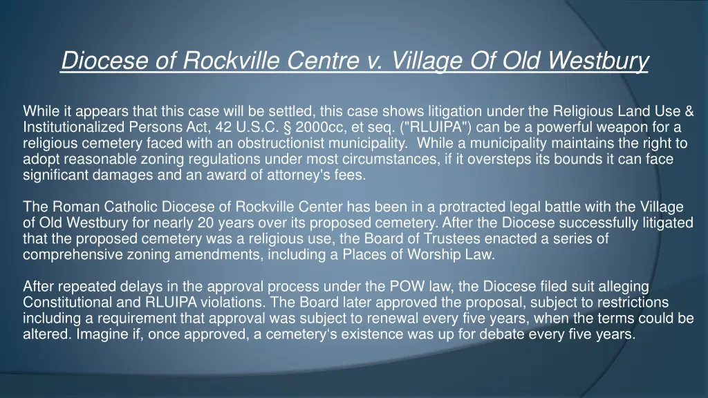 diocese of rockville centre v village