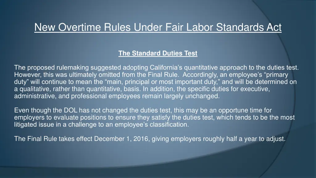 new overtime rules under fair labor standards act 2