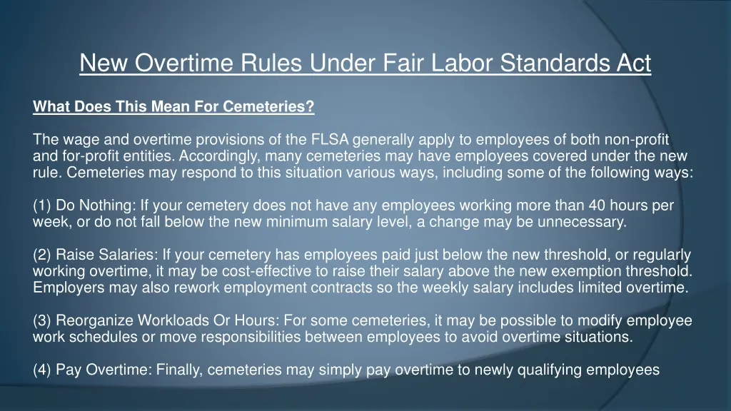 new overtime rules under fair labor standards act 4