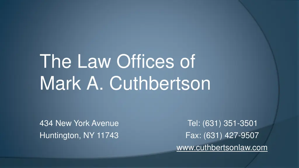 the law offices of mark a cuthbertson 1