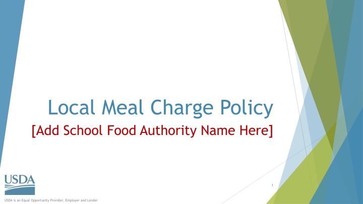 local meal charge policy add school food