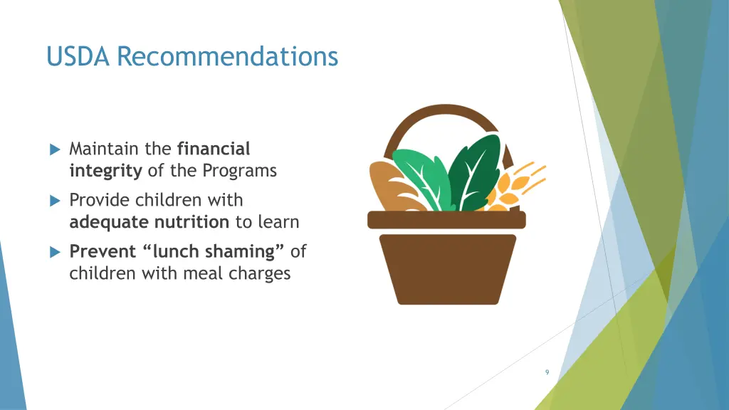 usda recommendations