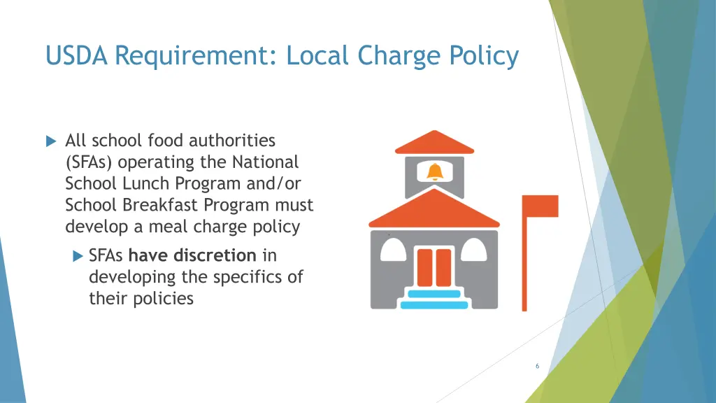 usda requirement local charge policy