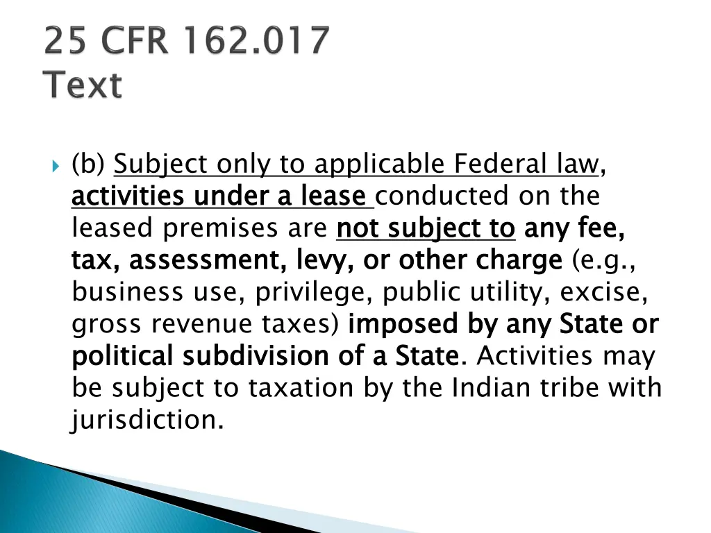 b subject only to applicable federal