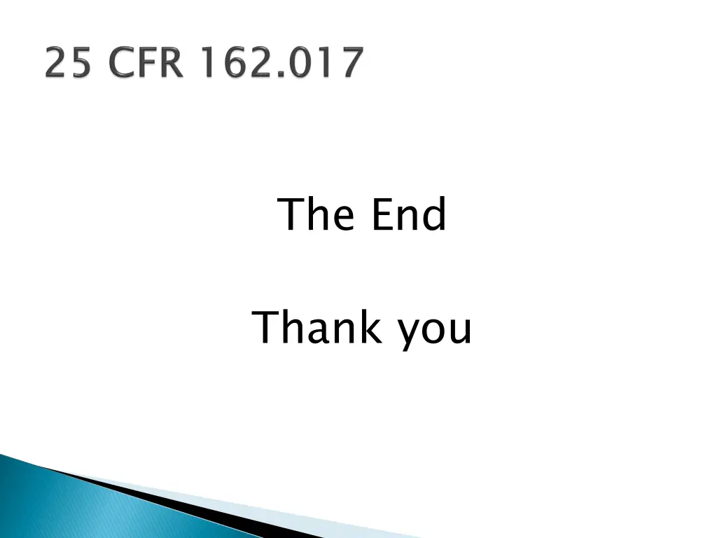the end