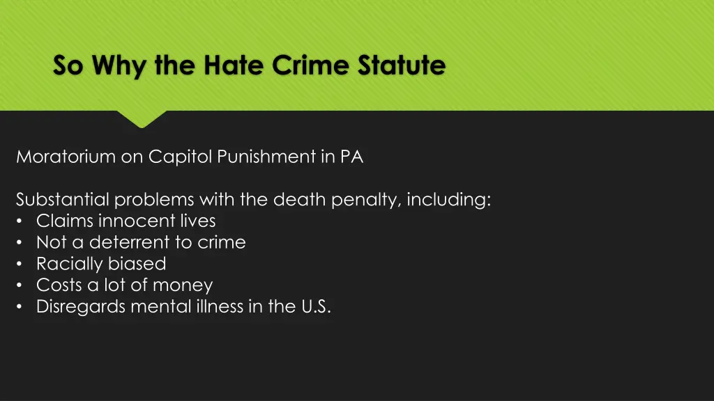 so why the hate crime statute