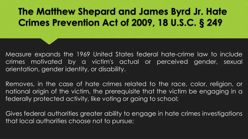 the matthew shepard and james byrd jr hate crimes