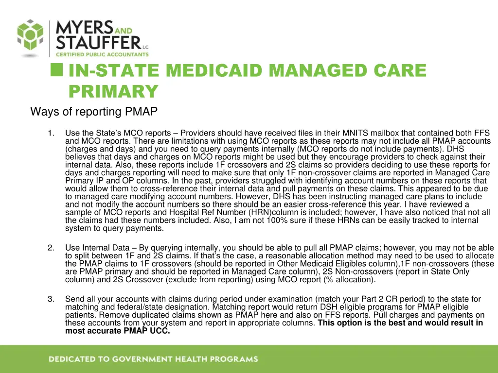 in state medicaid managed care primary ways