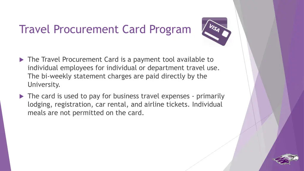 travel procurement card program