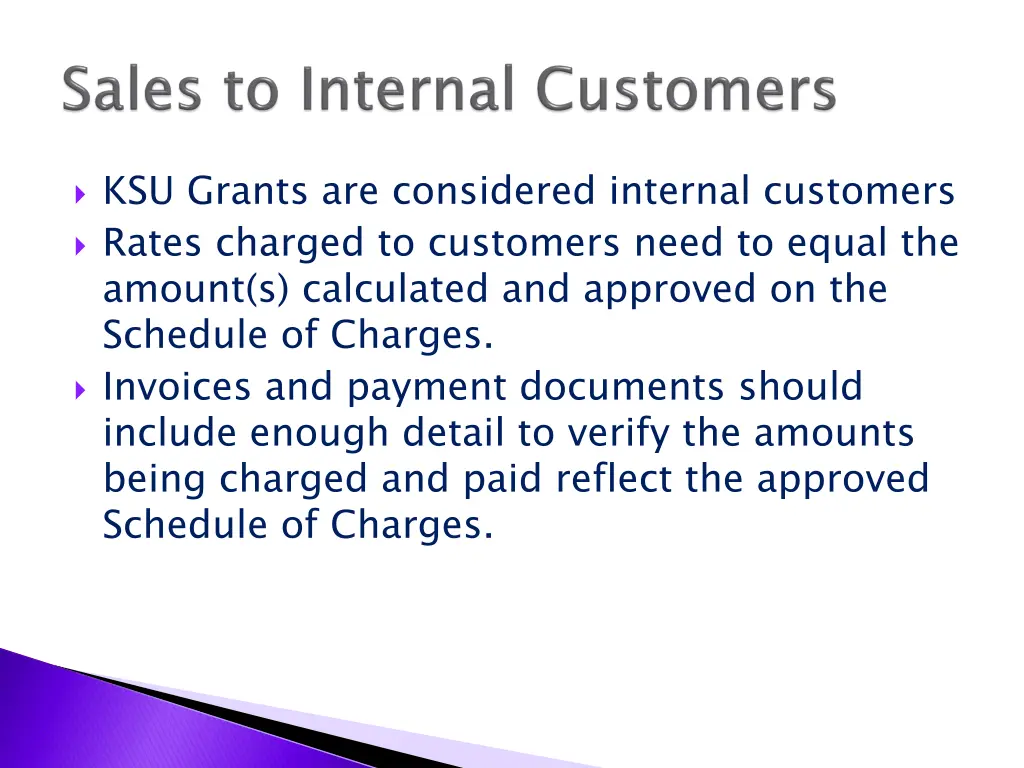 ksu grants are considered internal customers