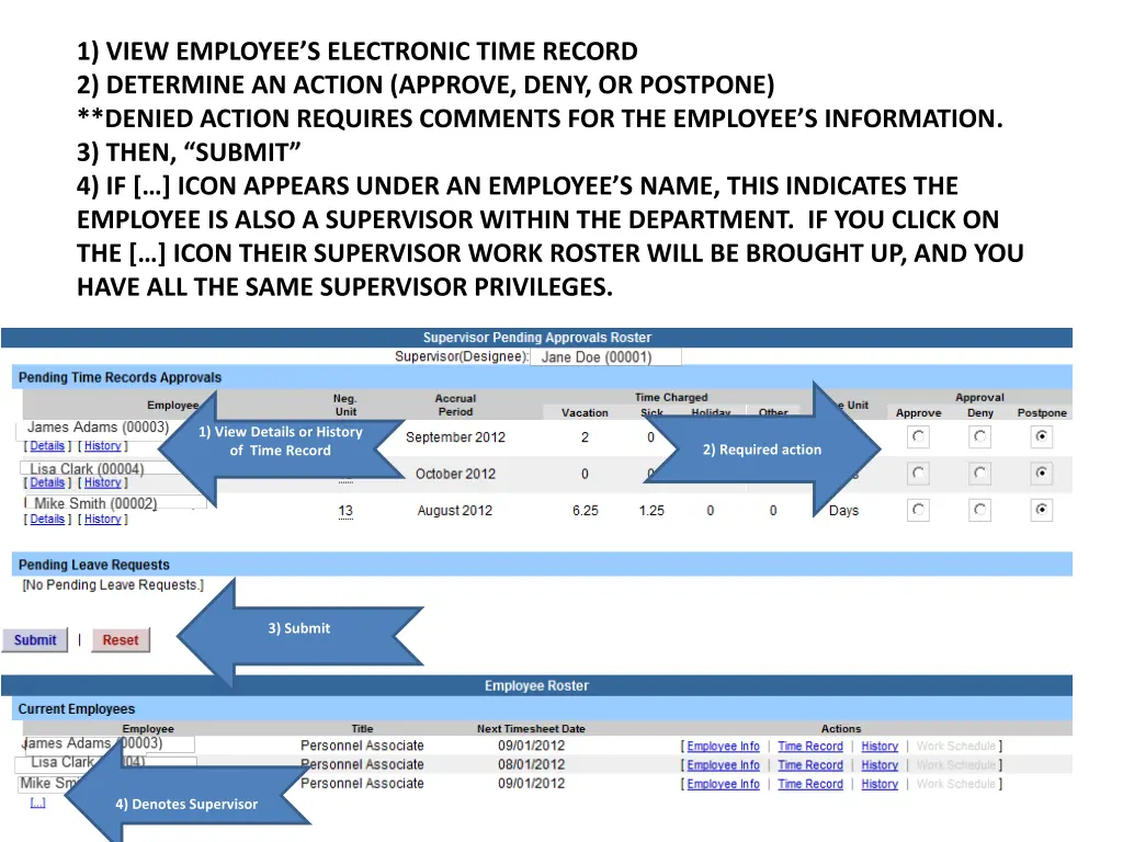 1 view employee s electronic time record