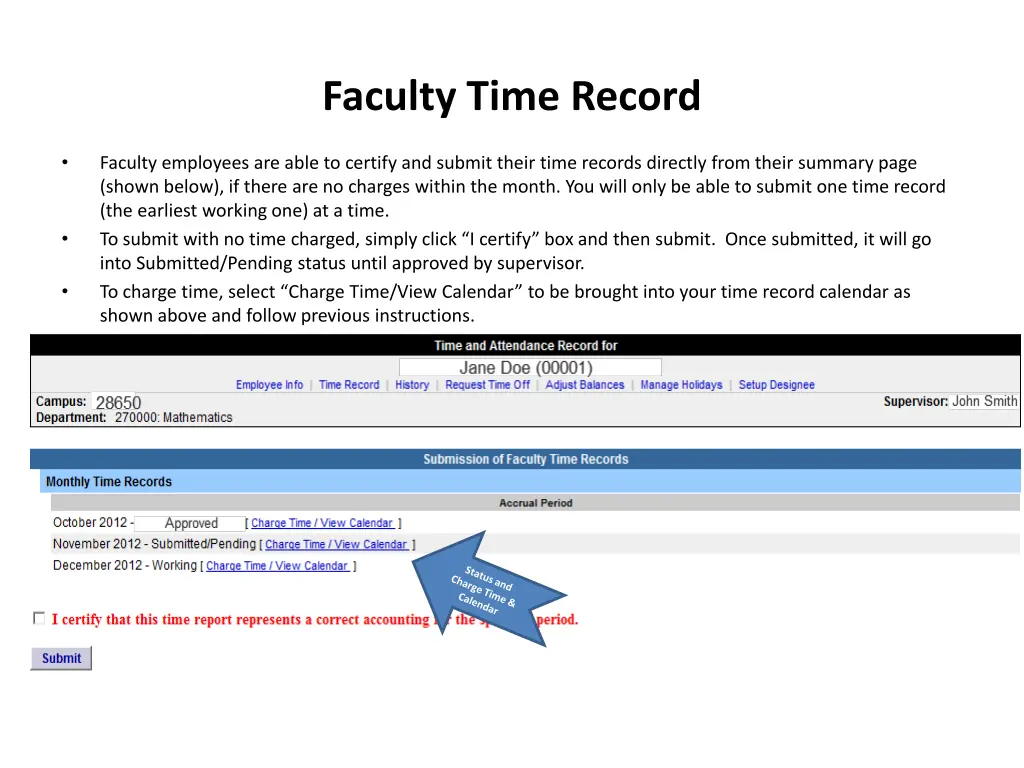 faculty time record