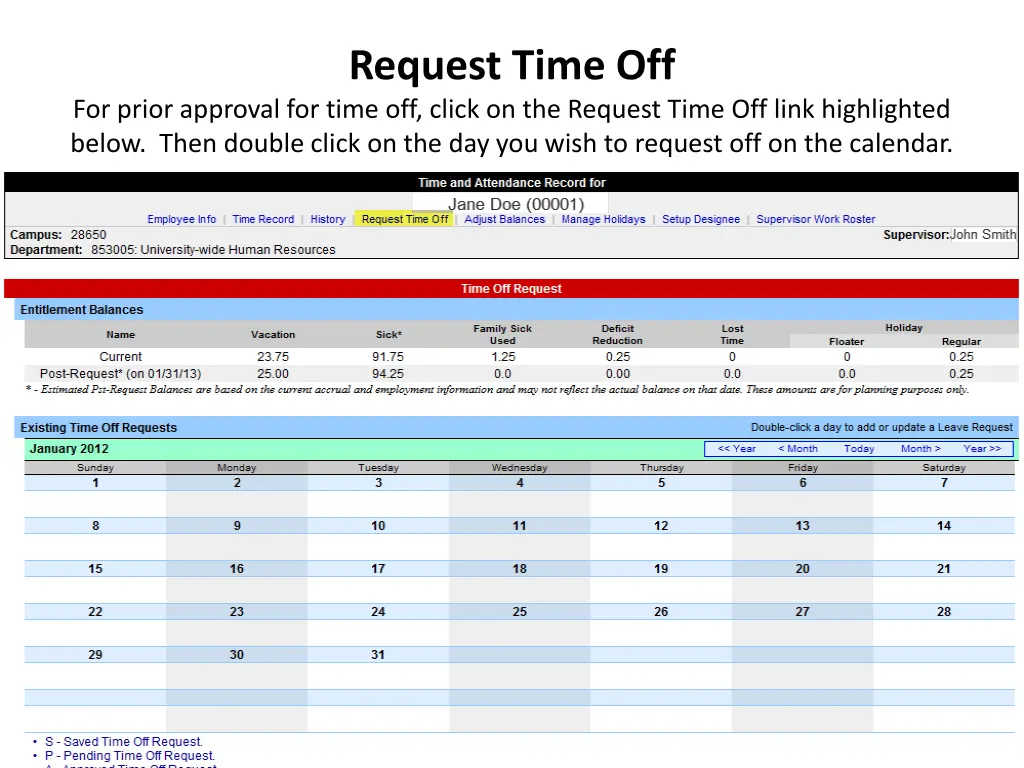 request time off