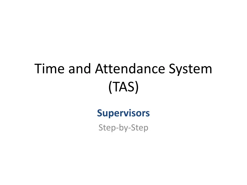 time and attendance system tas