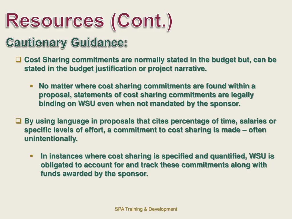 resources cont