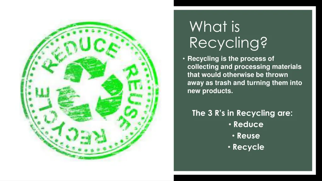 what is recycling