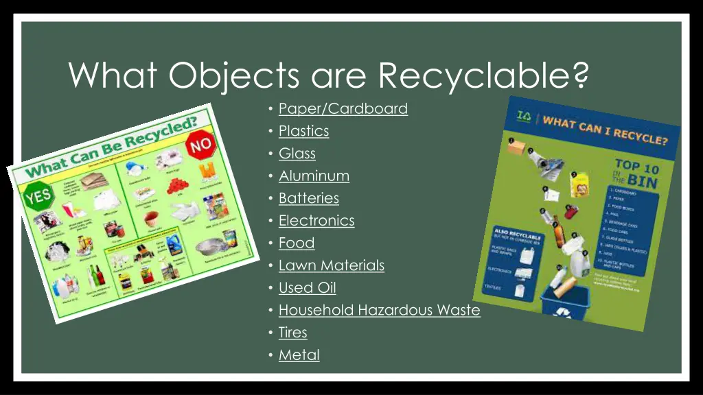 what objects are recyclable paper cardboard