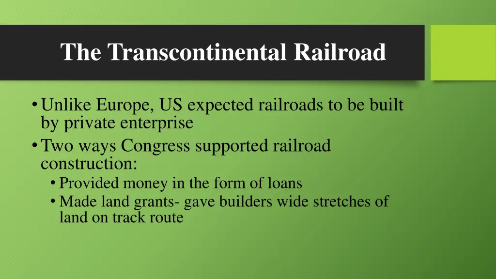 the transcontinental railroad 1