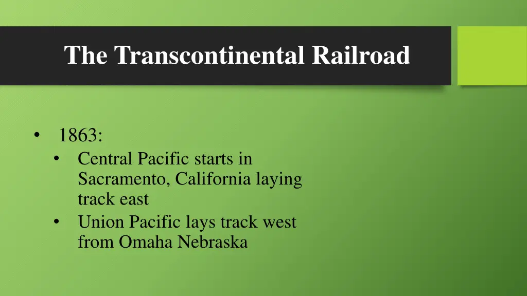 the transcontinental railroad 2