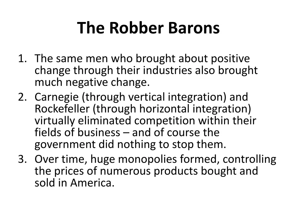 the robber barons