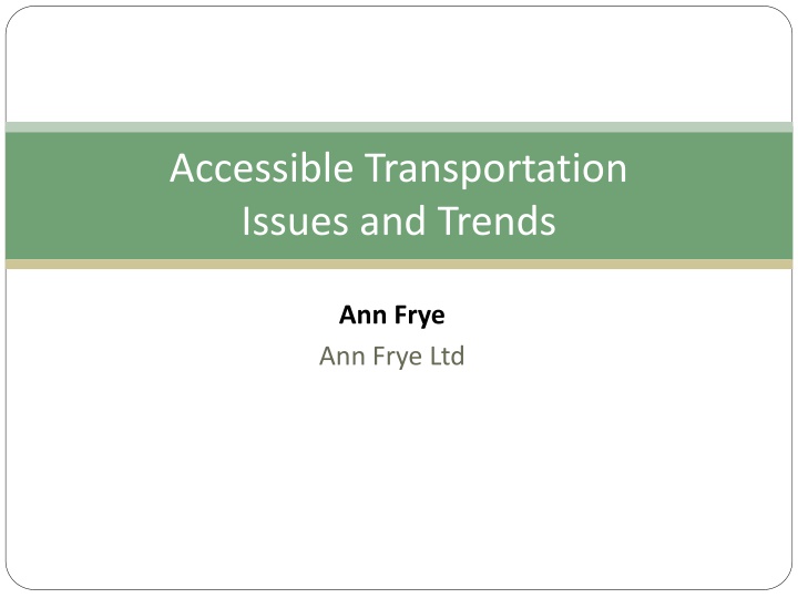 accessible transportation issues and trends