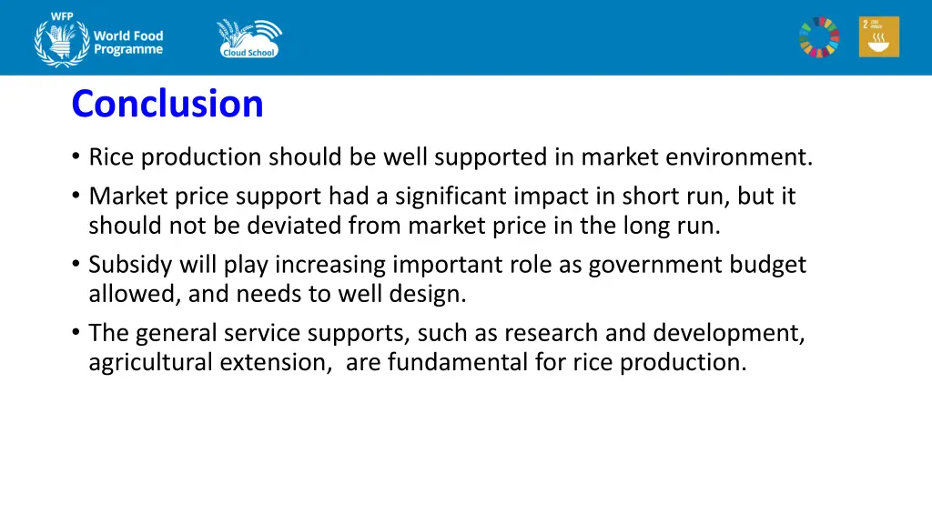 conclusion rice production should be well