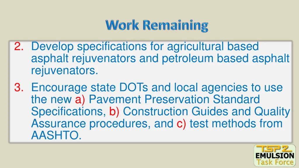 2 develop specifications for agricultural based