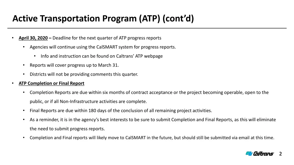 active transportation program atp cont d