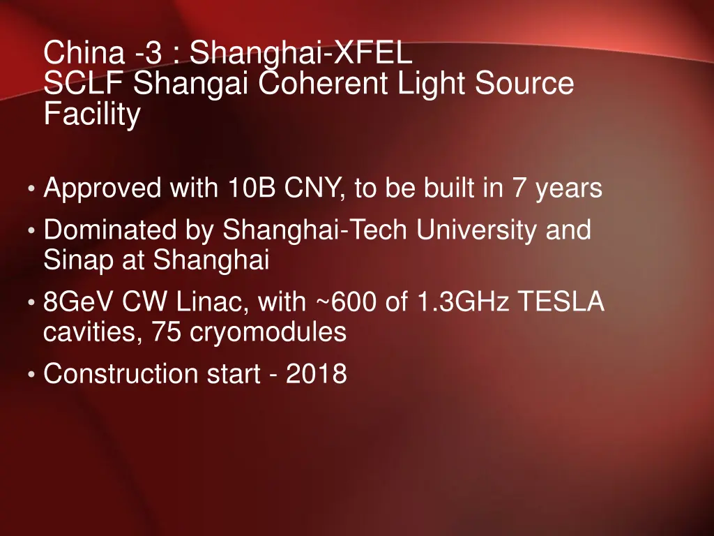 china 3 shanghai xfel sclf shangai coherent light