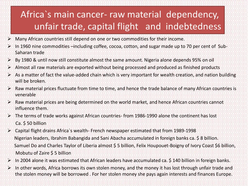 many african countries still depend