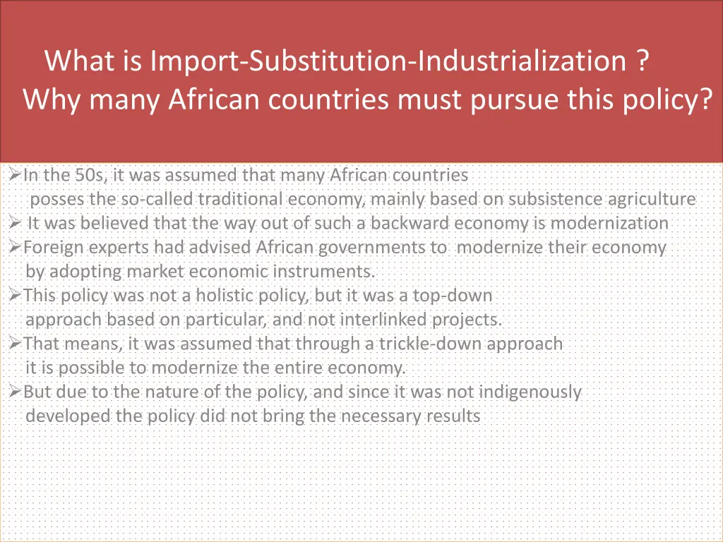 what is import substitution industrialization