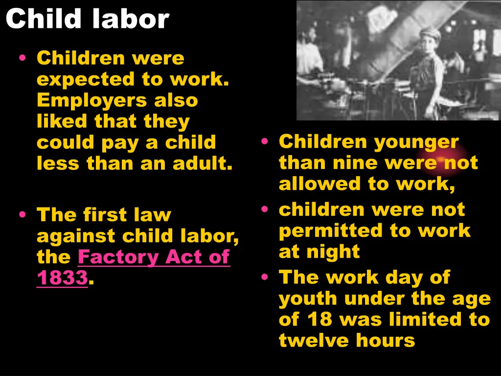 child labor children were expected to work