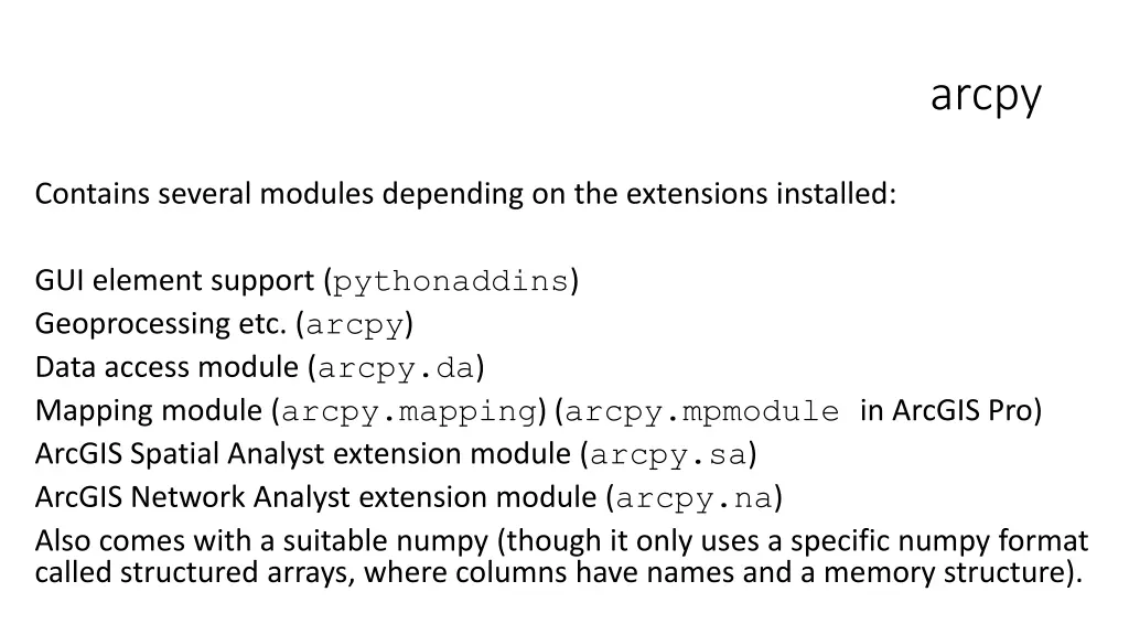 arcpy 2
