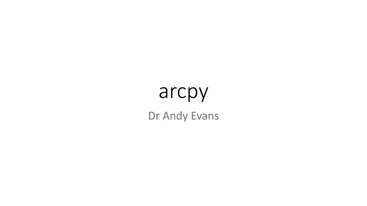 arcpy