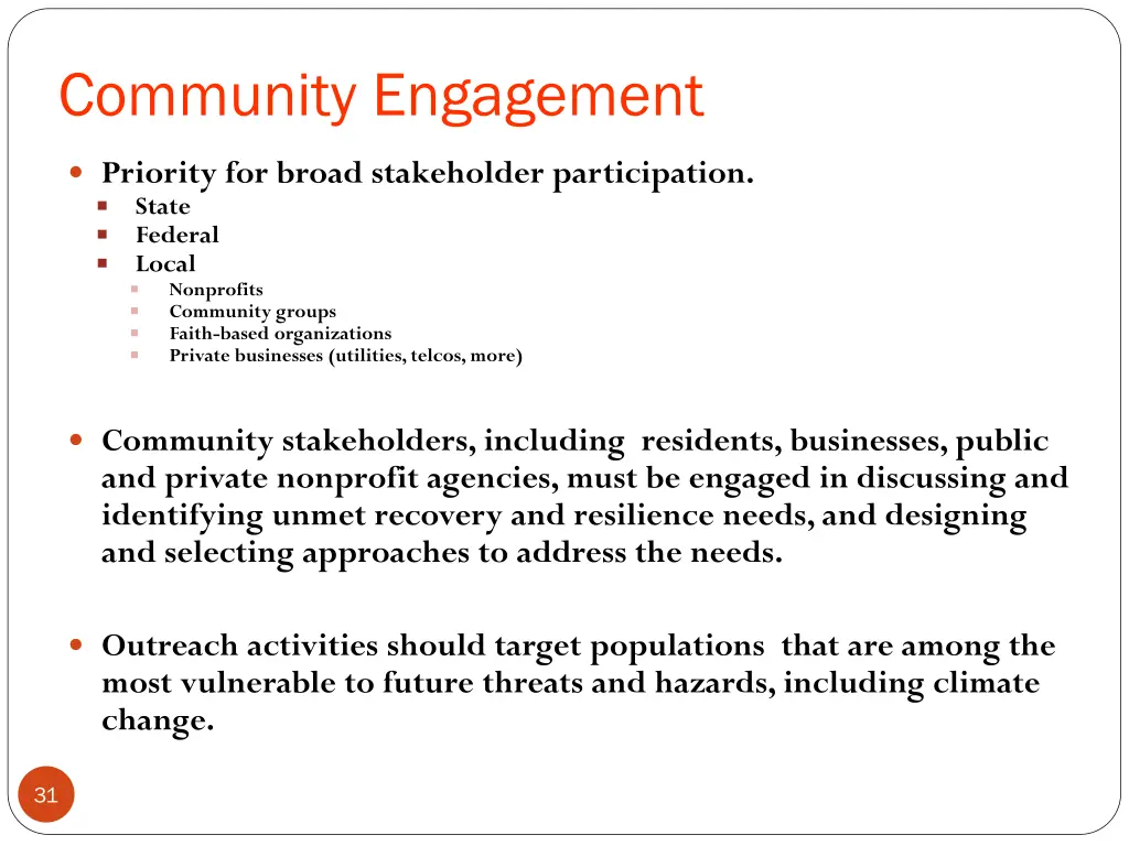 community engagement