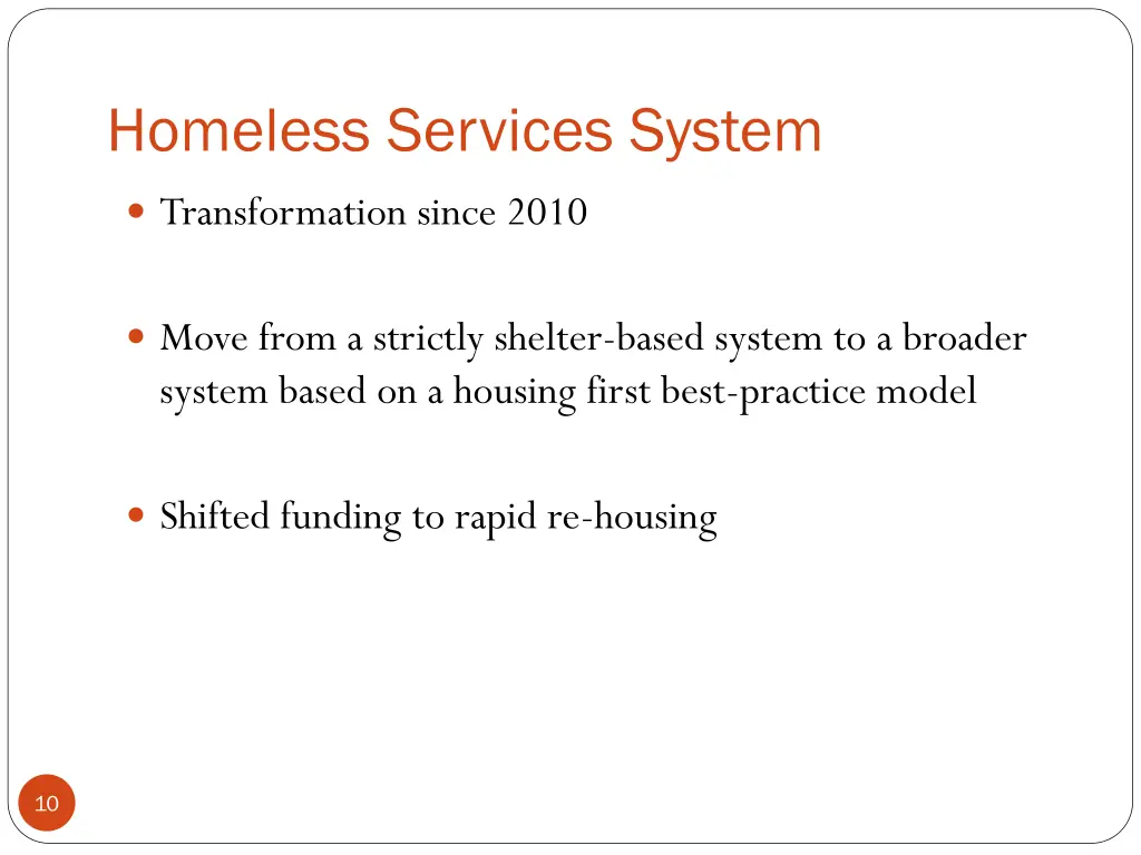 homeless services system