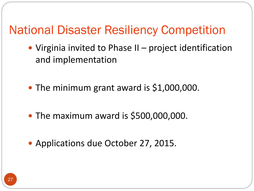 national disaster resiliency competition 1
